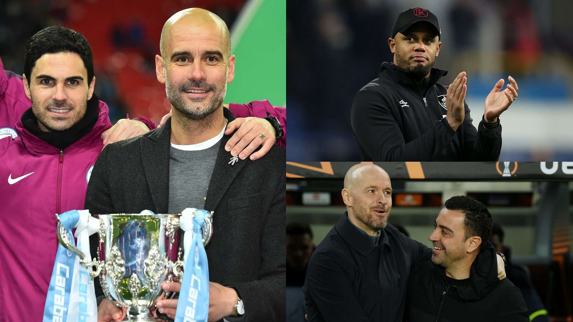 Guardiola Arteta Kompany Ten Hag Xavi