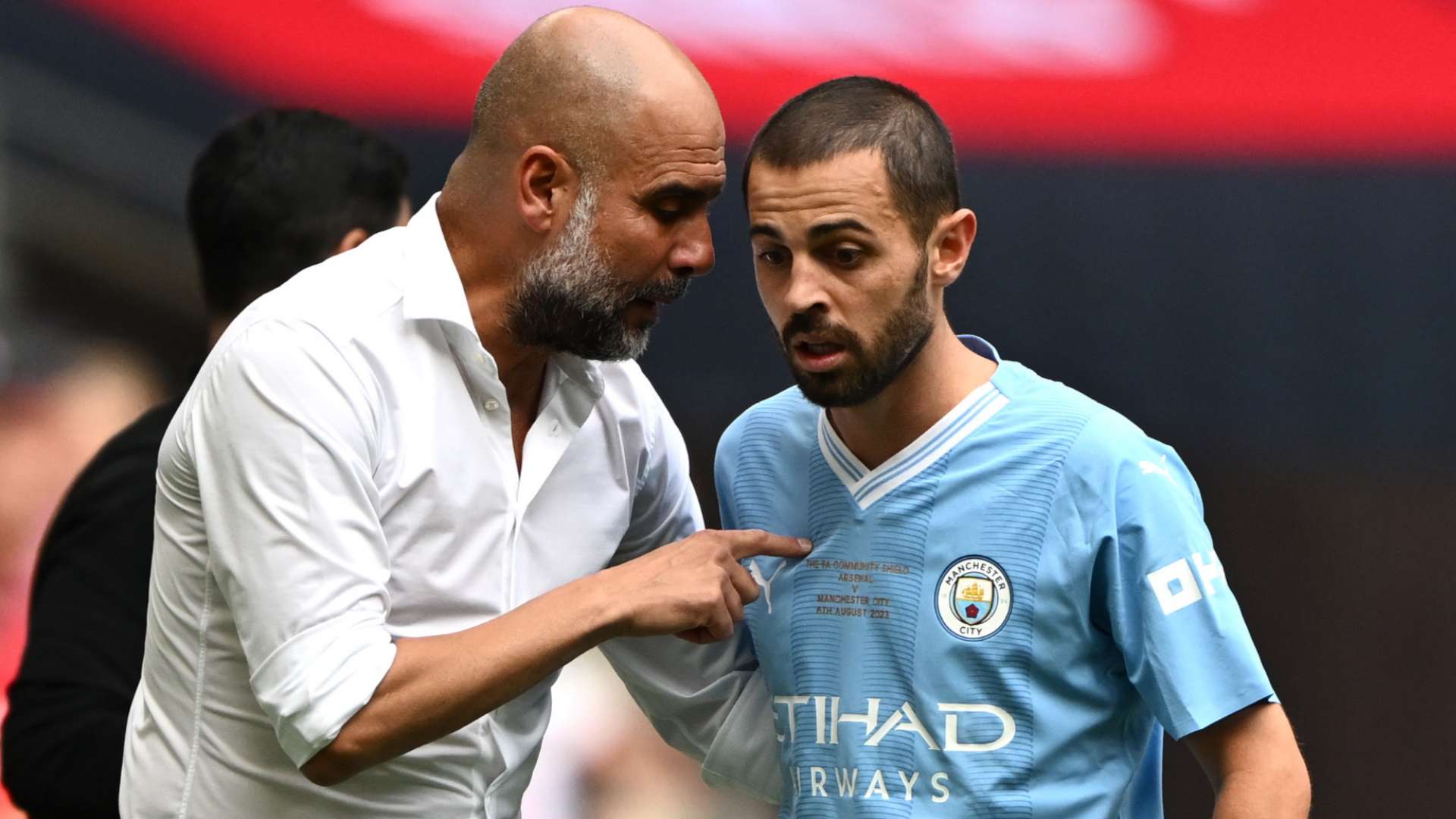 Pep Guardiola Bernardo Silva Manchester City 2023-24