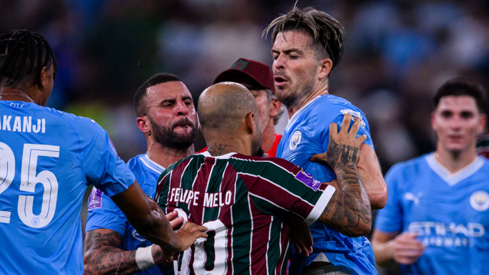 Felipe Melo blamed Jack Grealish for his altercation with Kyle Walker