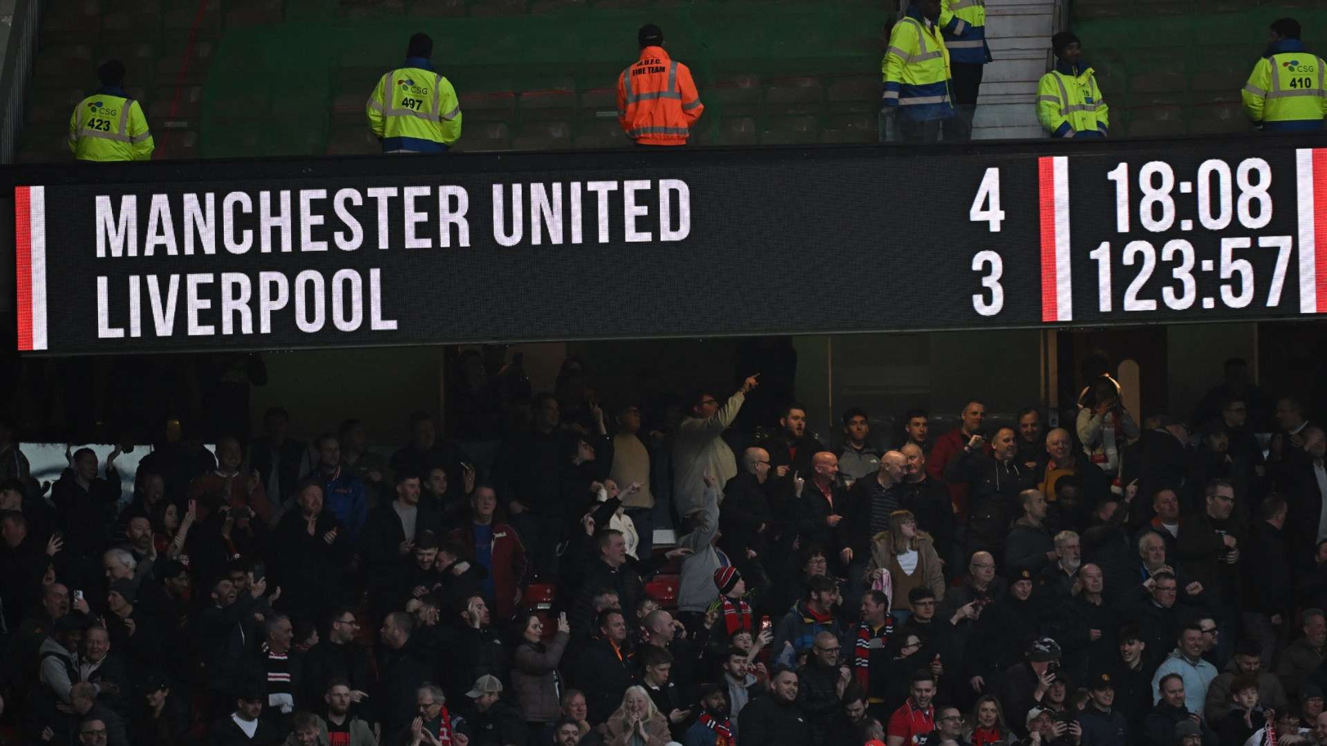 Man Utd Liverpool scoreboard 2023-24