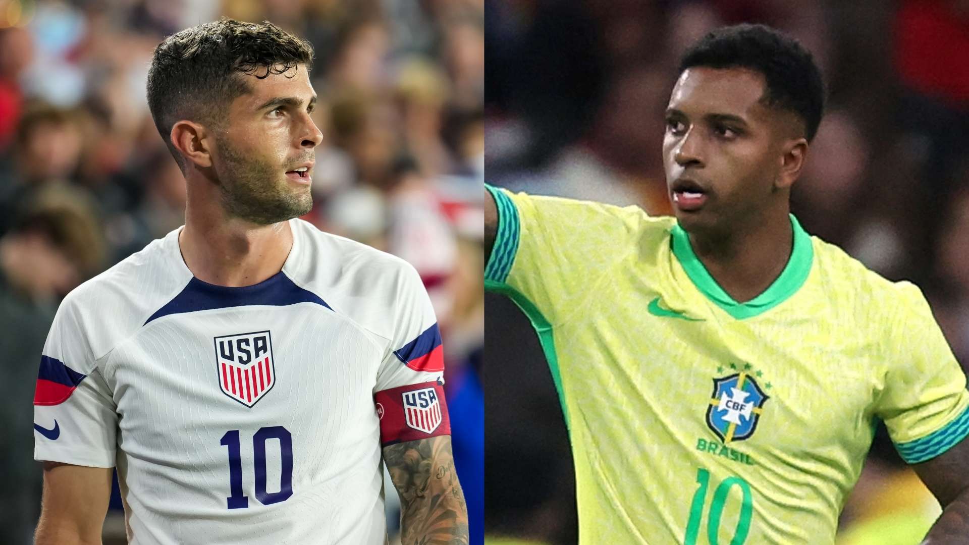 Christian Pulisic USA Rodrygo Brazil