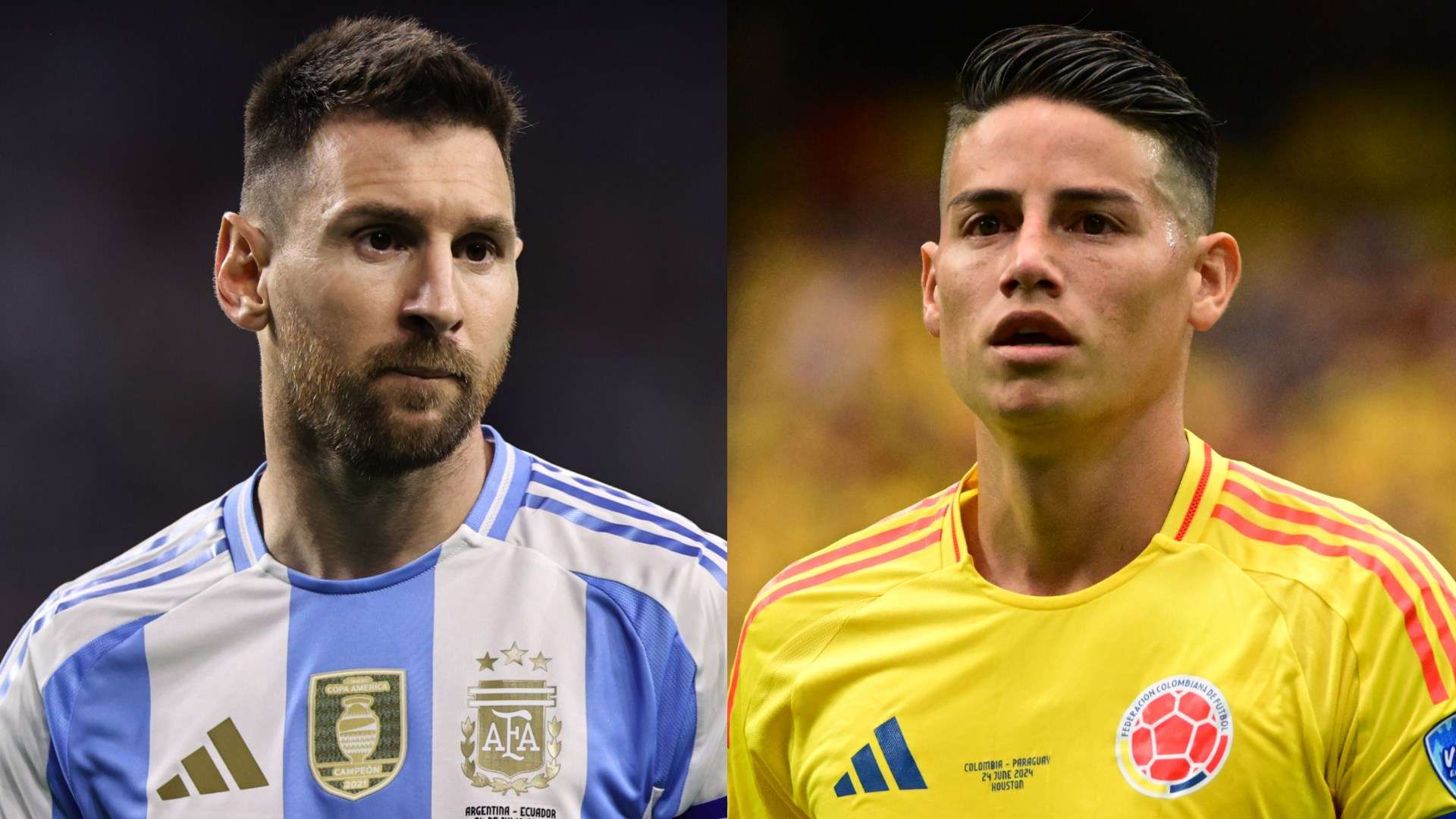 Lionel Messi James Rodriguez Argentina Colombia Copa America 2024