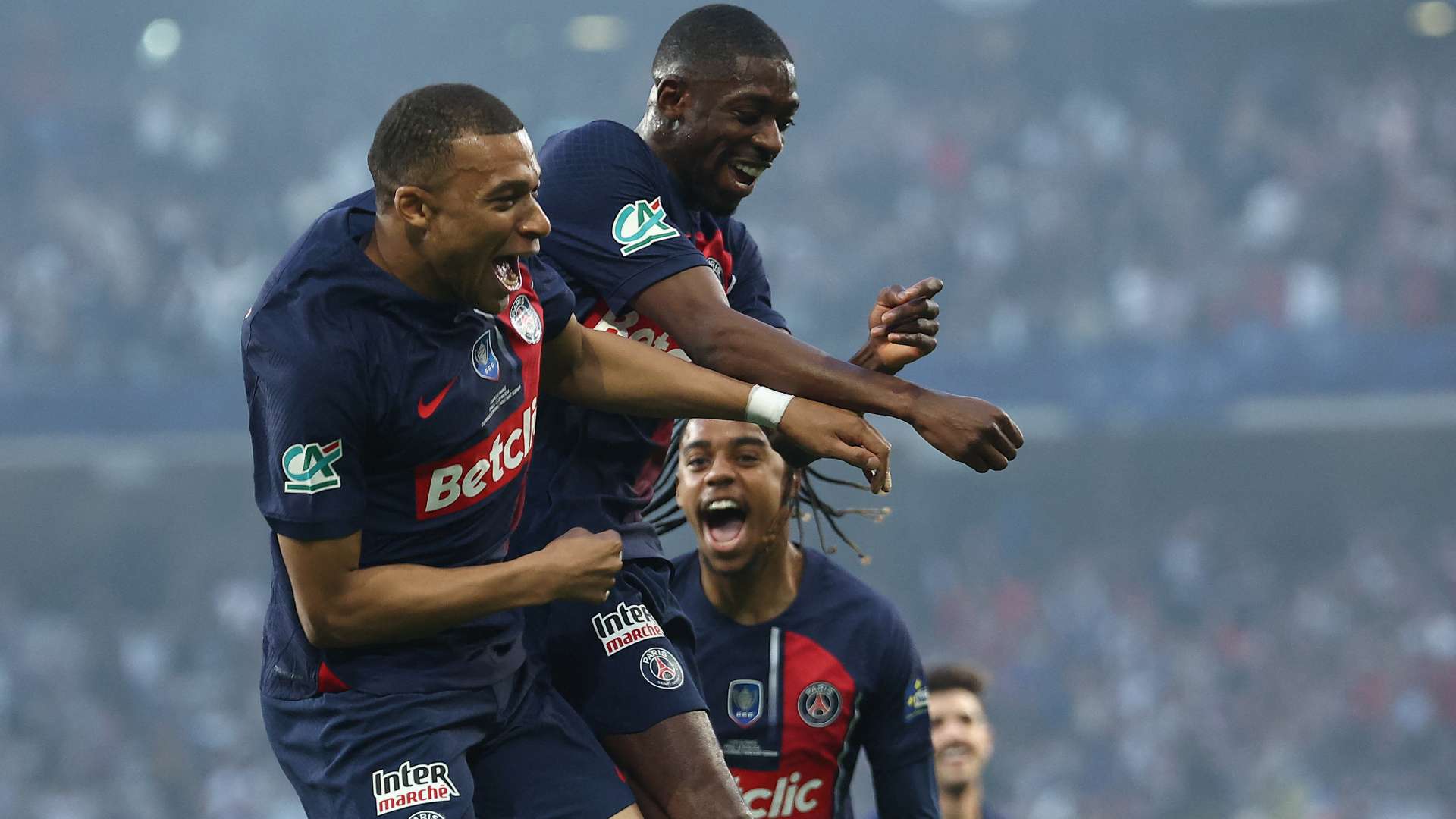 Kylian Mbappe Ousmane Dembele Lyon PSG Coupe de France 25052024