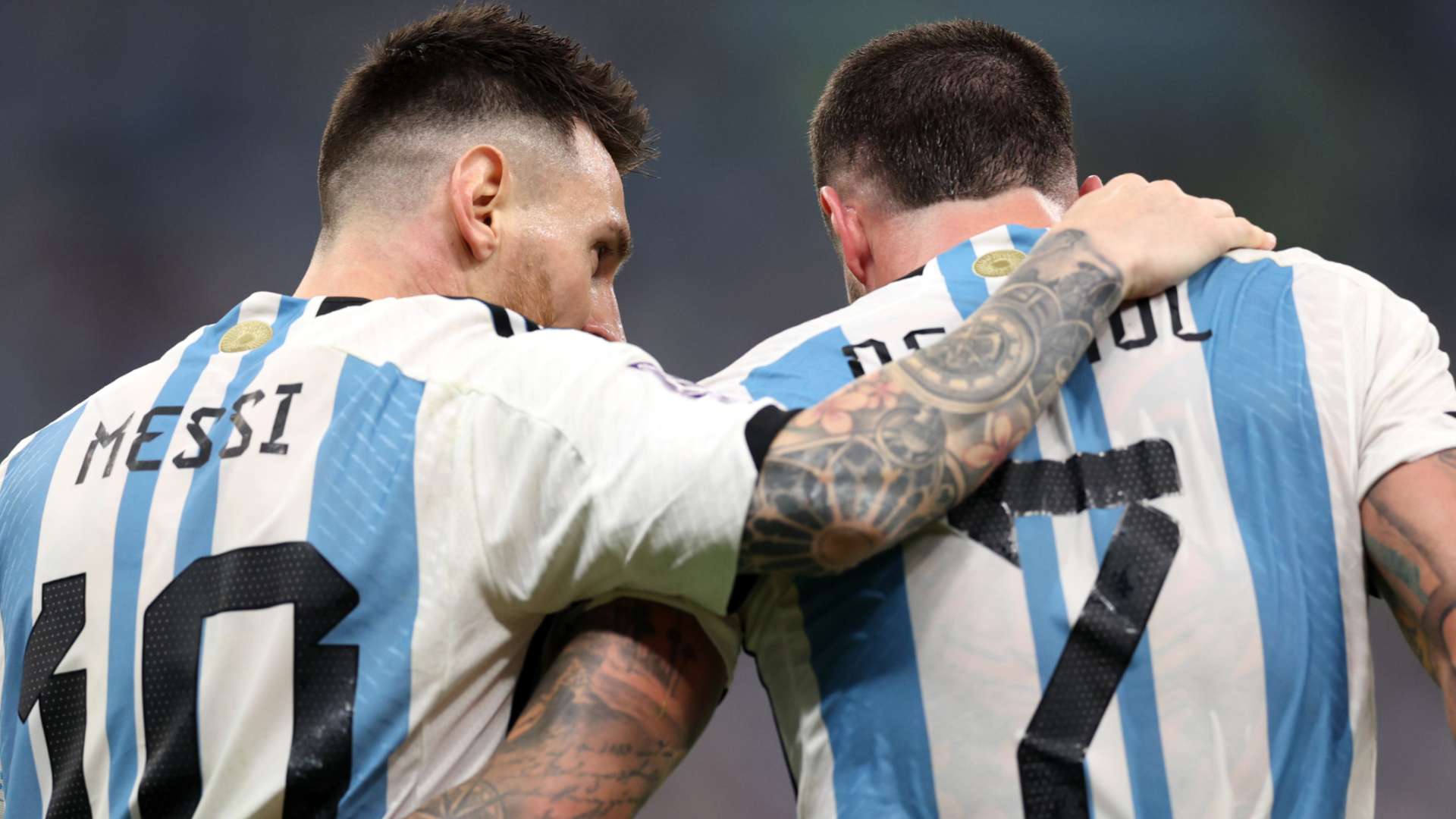 Lionel Messi Rodrigo De Paul Argentina