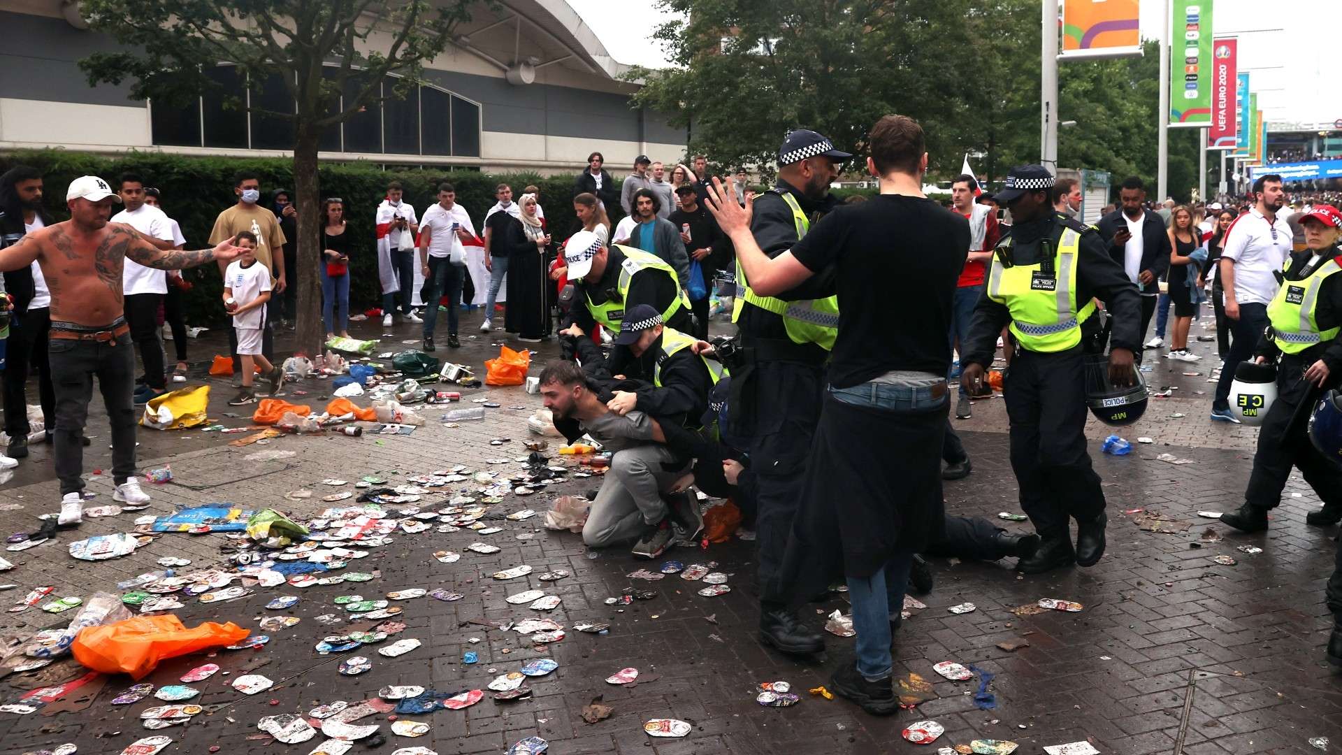 England fans Euro 2020 final police