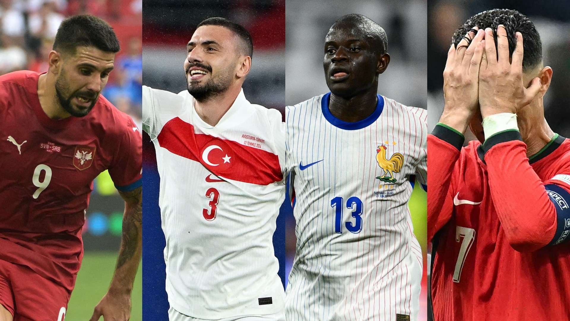 Mitrovic Demiral Kante Ronaldo - Euro 2024