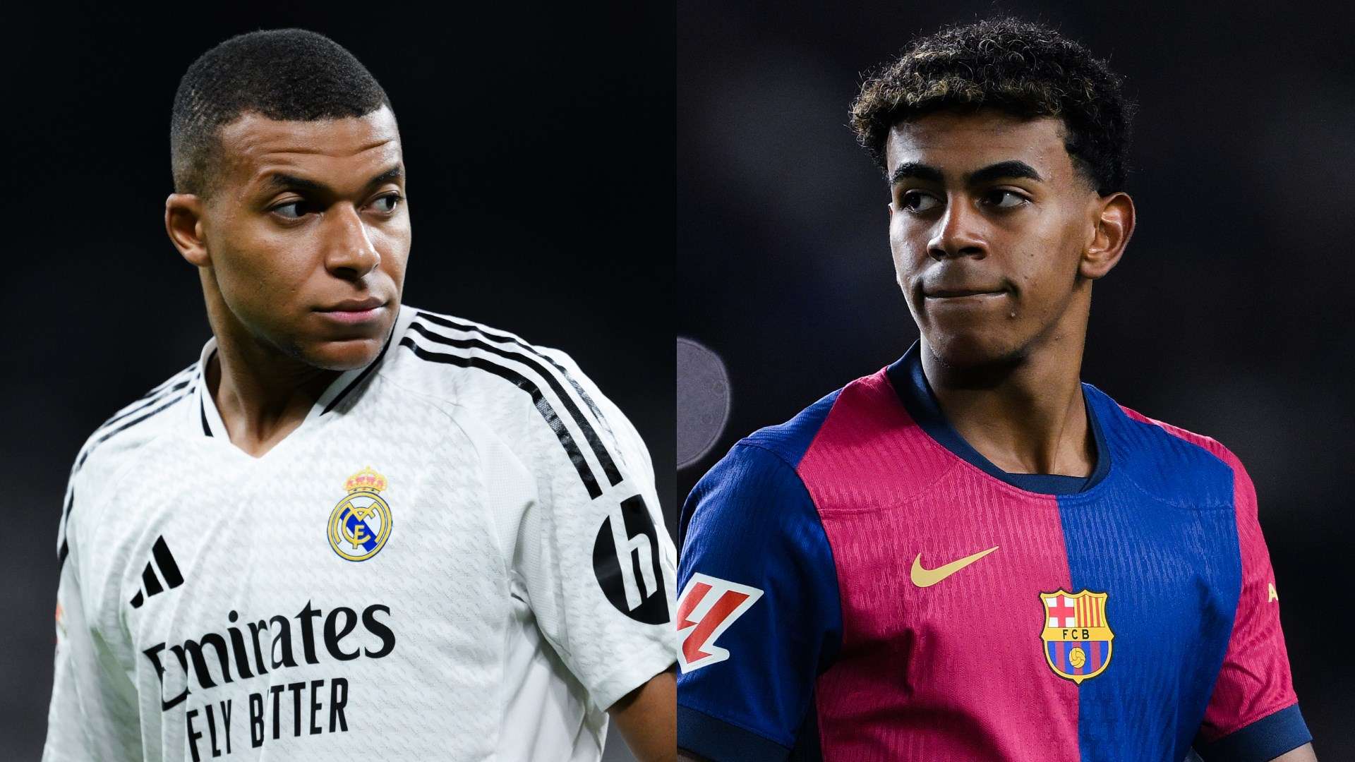 Kylian Mbappe Lamine Yamal Real Madrid Barcelona 2024-25